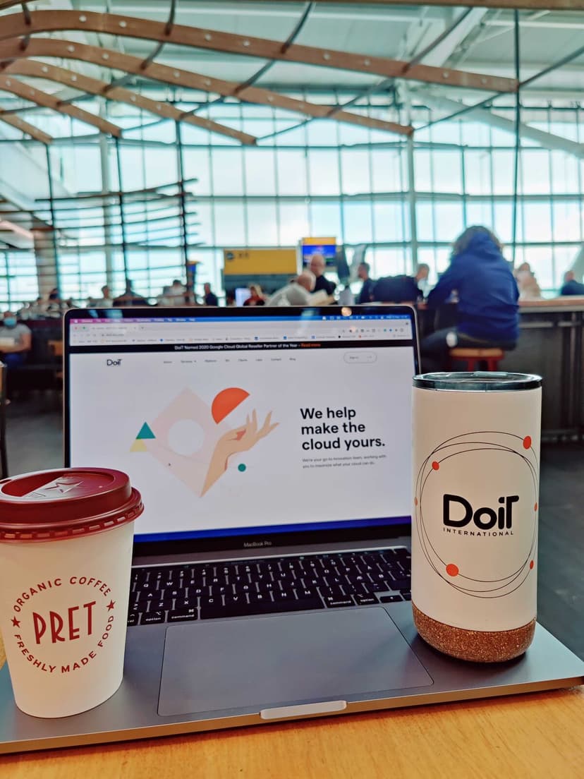 Working remotely from an airport