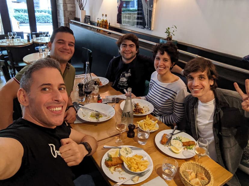 DoiT team dinner at a restaurant